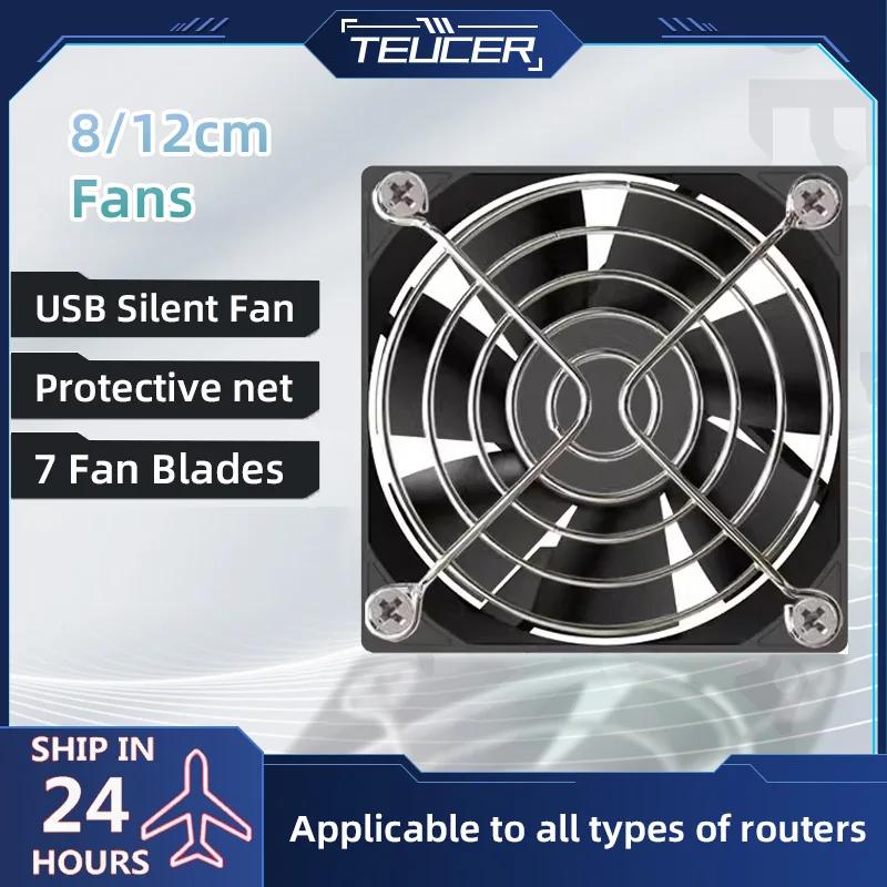 TEUCER USB ǳ ϷƮ TV ڽ , DC 5V ̴ ð  ǳ, ù DVR Xbox Ϳ ȣ , 80mm, 140mm